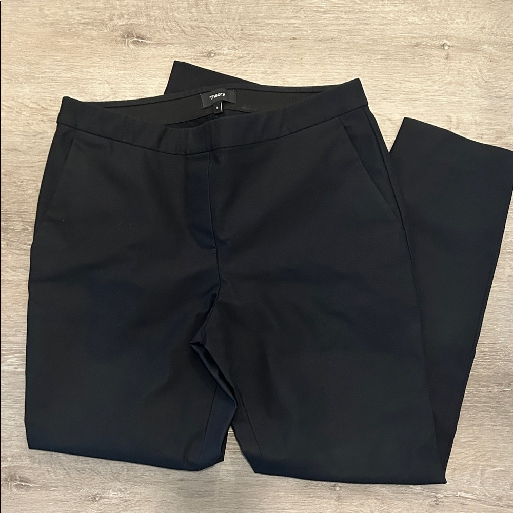 Theory black sleek pants